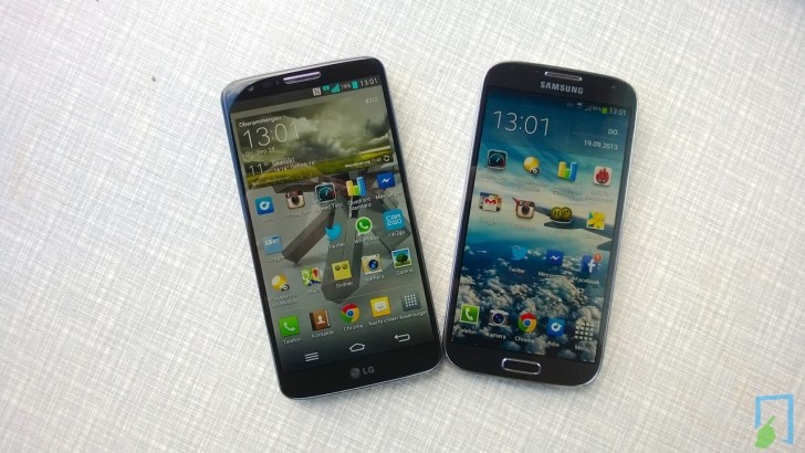 Galaxy S4 vs LG G2 Vergleich Display